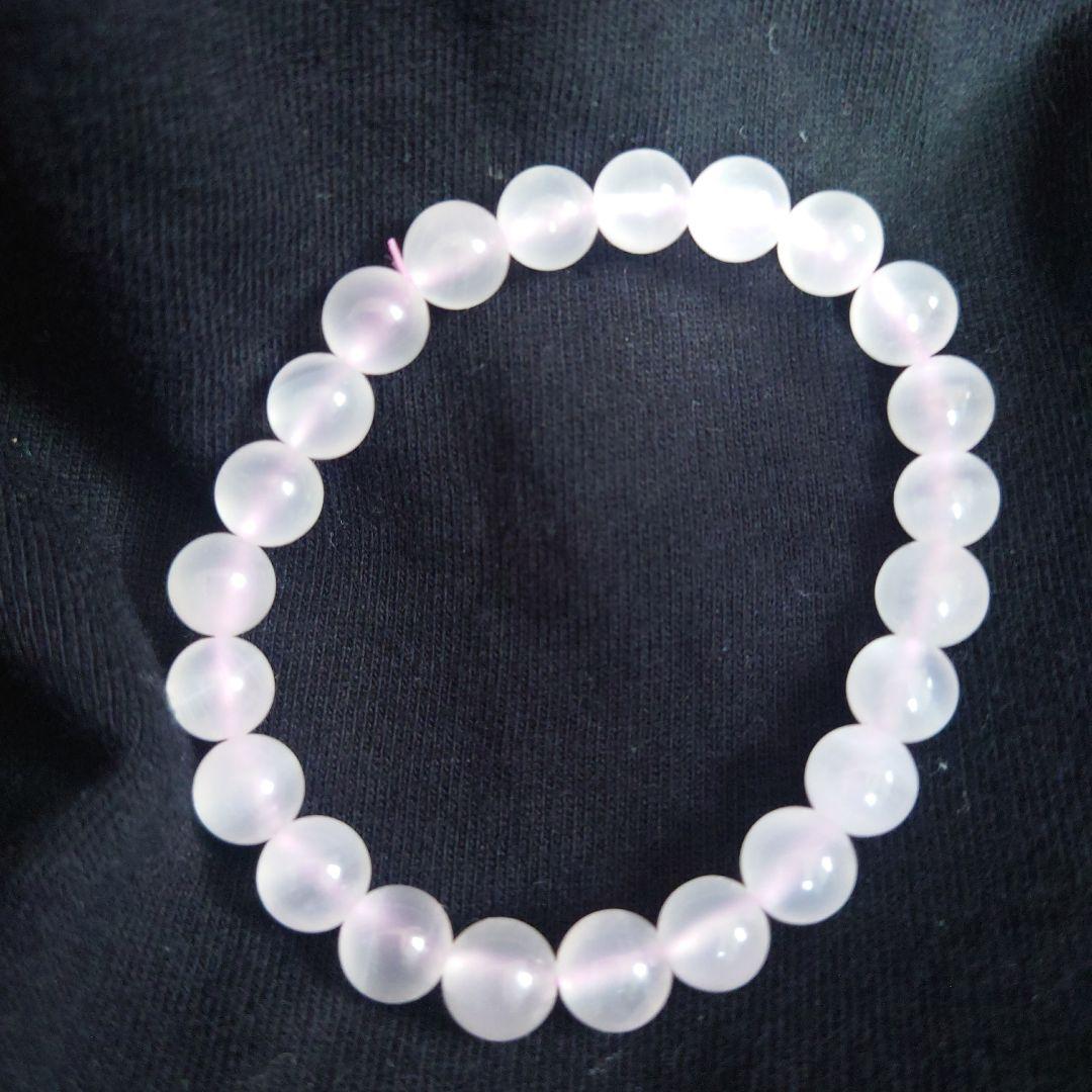 ヒマラヤ水晶クラスター木製台座付き&ピンクカルサイトブレスレット8mm