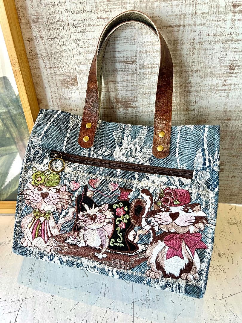 ＊お纏めリクエスト＊ロラライハリス♡ターコイズブルーベロア刺繍の巾着バッグなど