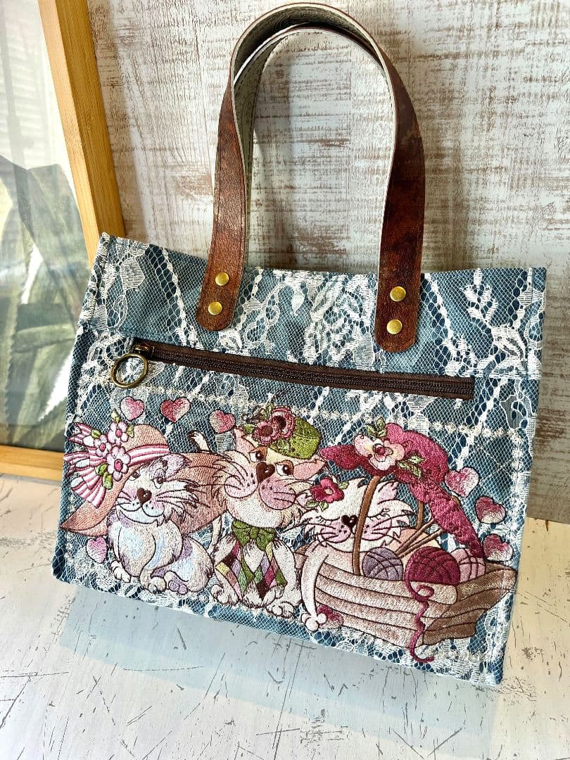 ＊お纏めリクエスト＊ロラライハリス♡ターコイズブルーベロア刺繍の巾着バッグなど