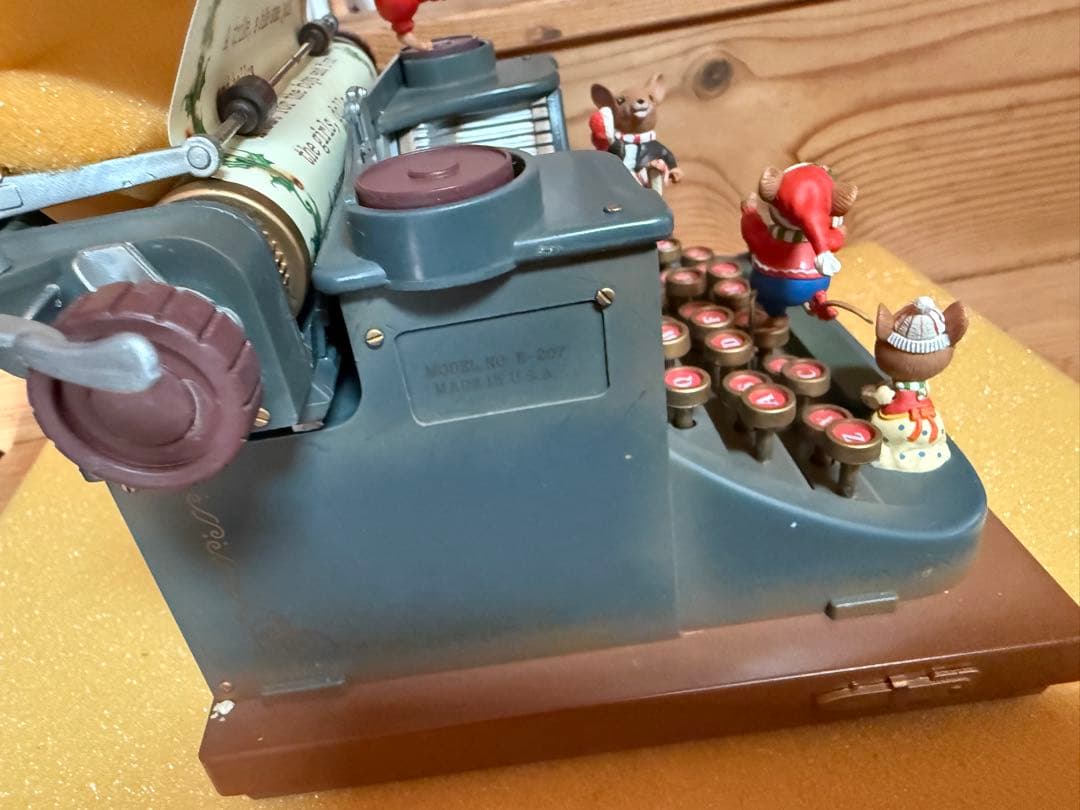 ENESCO クリスマス オルゴール タイプライター 1989年製 箱・説明書付