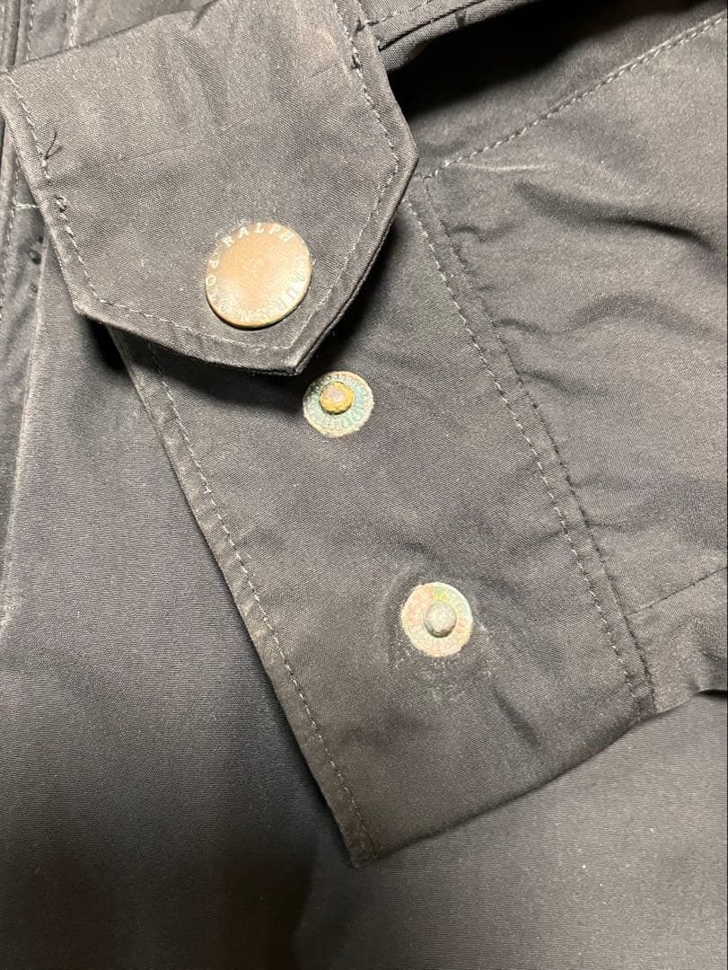 そ*う様 美品　訳アリ　ラルフローレン　ブルゾン　フリース　ナイロン　中綿　黒