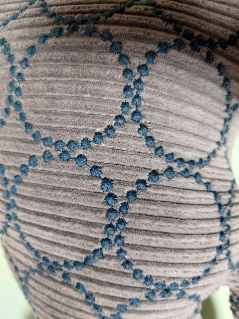 ミナペルホネン　こうさぎクッションタンバリン　グレー/グリーン