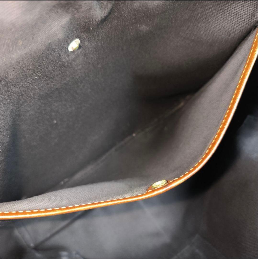 Felisi ブリーフケース 8637/2 1層 A4可 レザー×ナイロン 紺茶