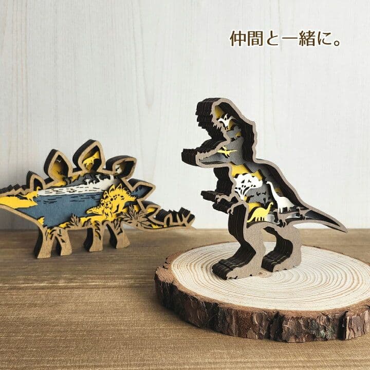 木製置物】ティラノサウルス恐竜★ジュラシックワールド グッズ置物 雑貨オブジェ