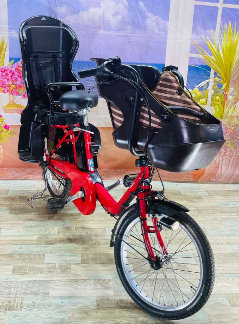 パナソニックギュット⭐️12AH！子供乗せ電動アシスト自転車Y1176