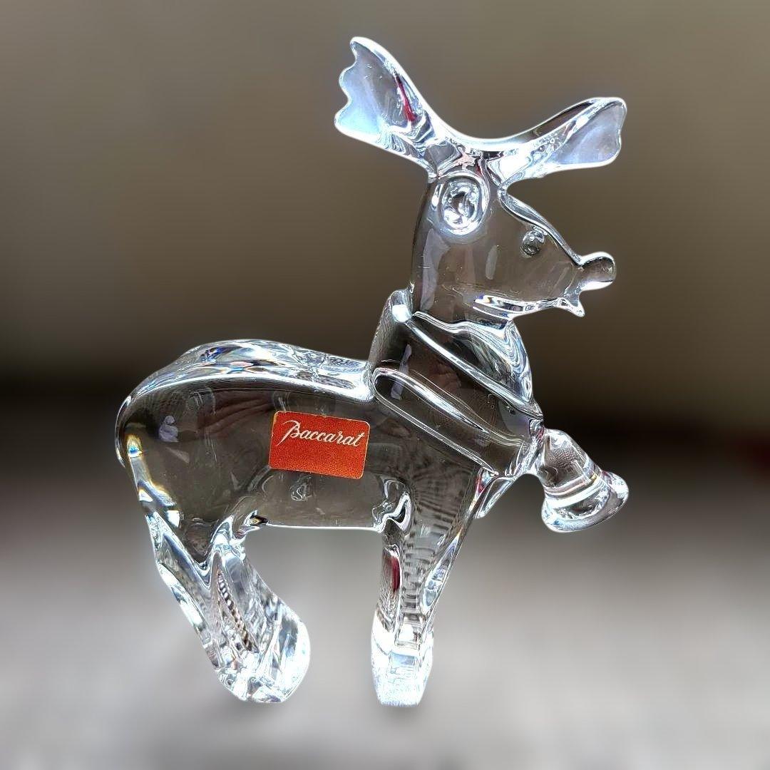 石島　Baccarat バカラ クリスタルガラス トナカイ 置物クリスマス