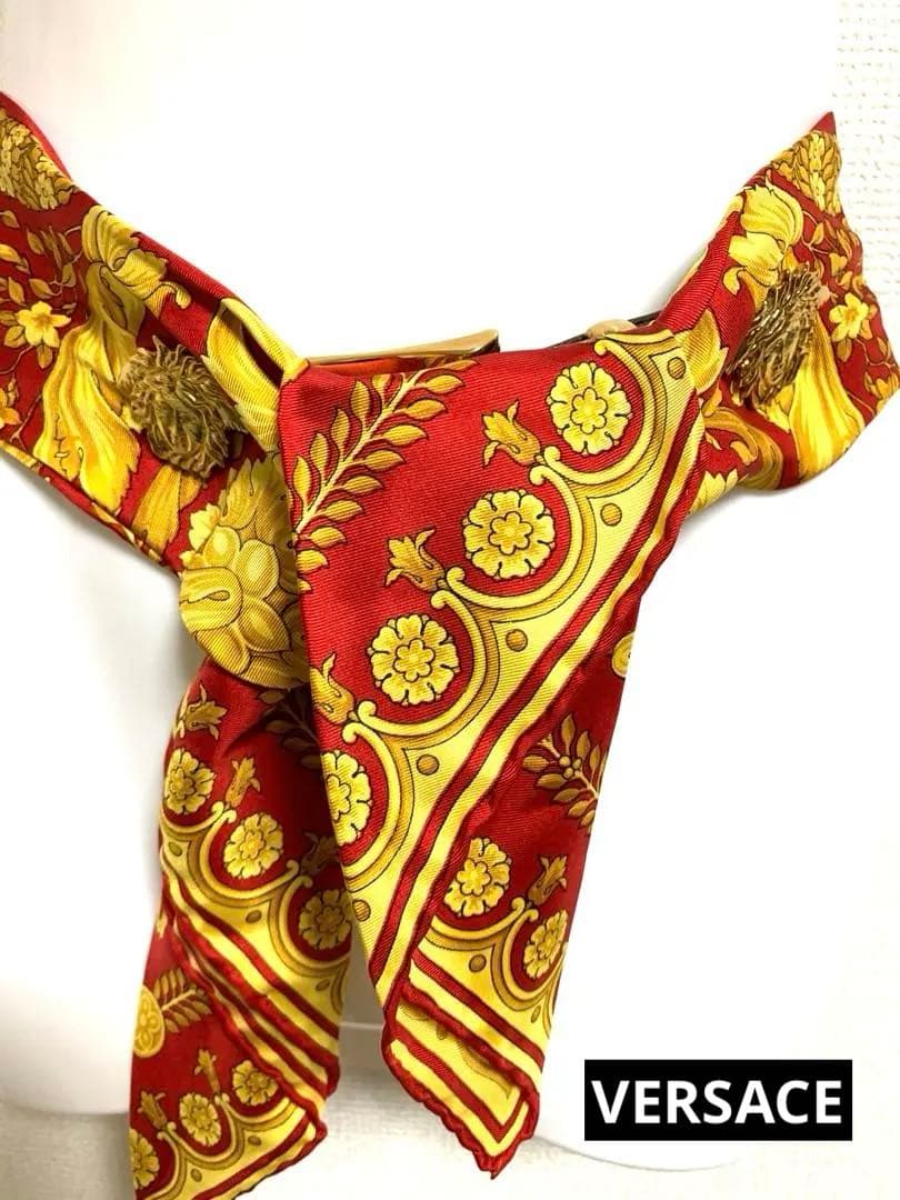 ✨VERSACEベルサーチ・シルクベルト✨ ✨希少な逸品✨最終特価最安値✨