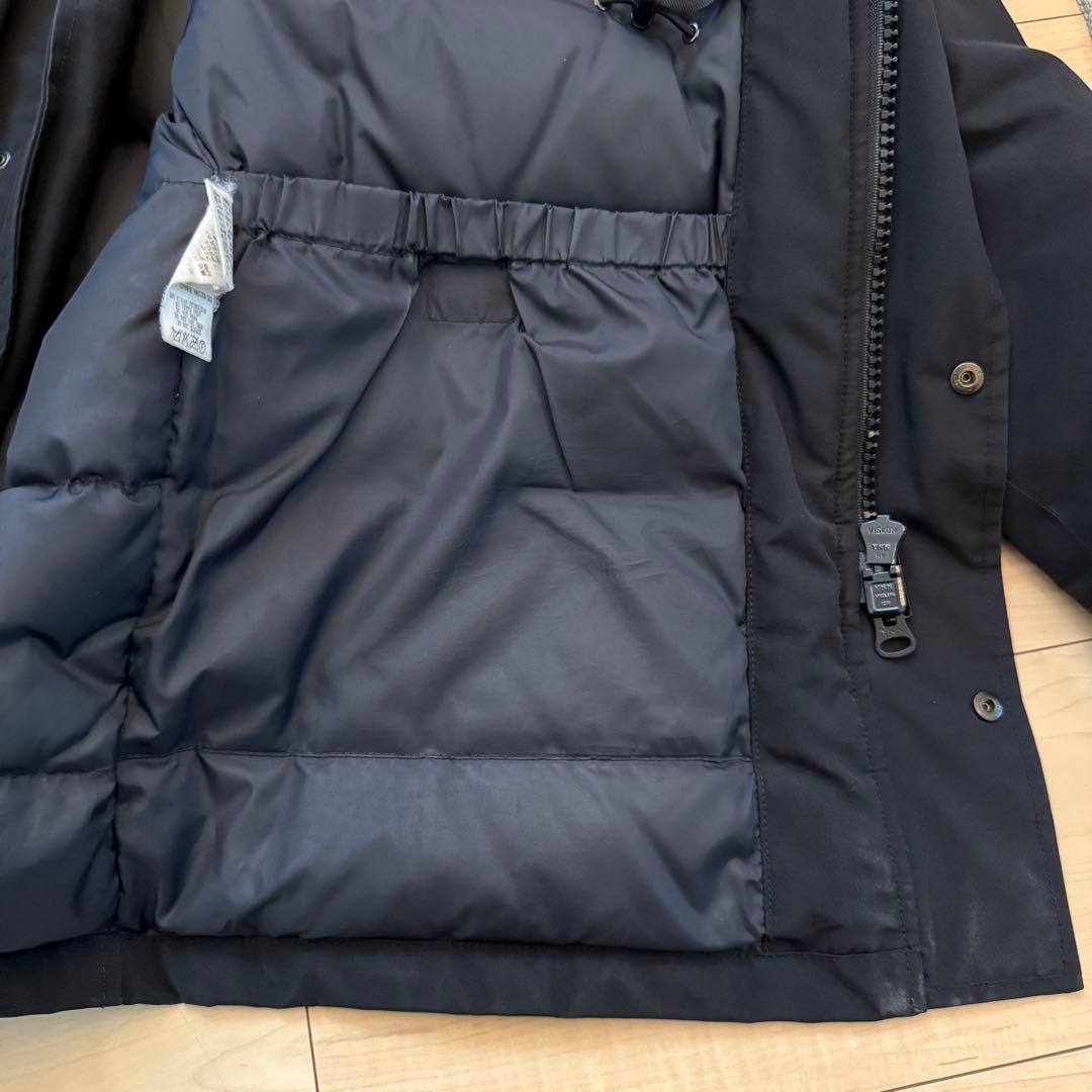 DANTON フーデッドダウンジャケット ファー付き ブラック 38