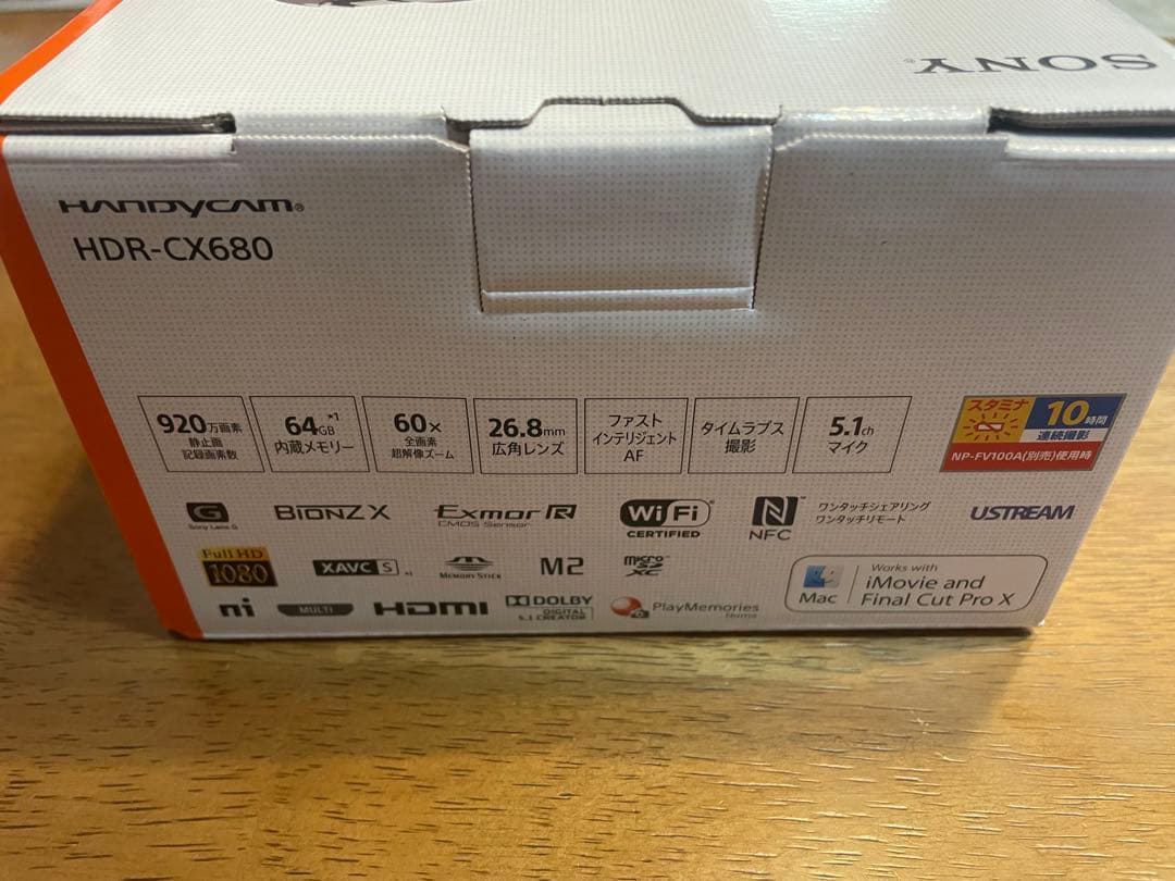 【新品未使用】デジタルHDビデオカメラレコーダー HDR-CX680