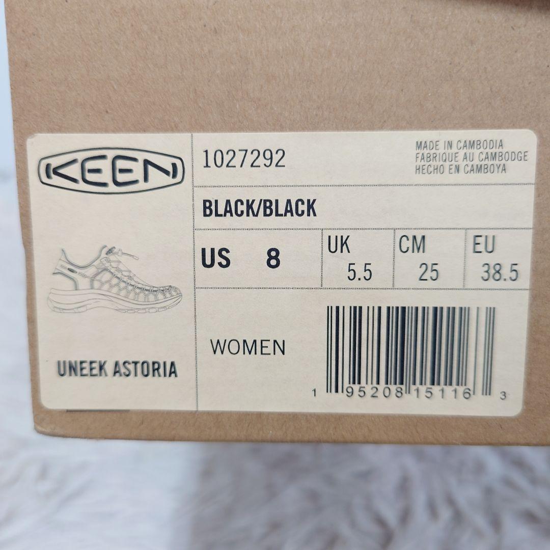 美品 KEEN UNEEK ASTORIA キーン サンダル 靴 25 ブラック