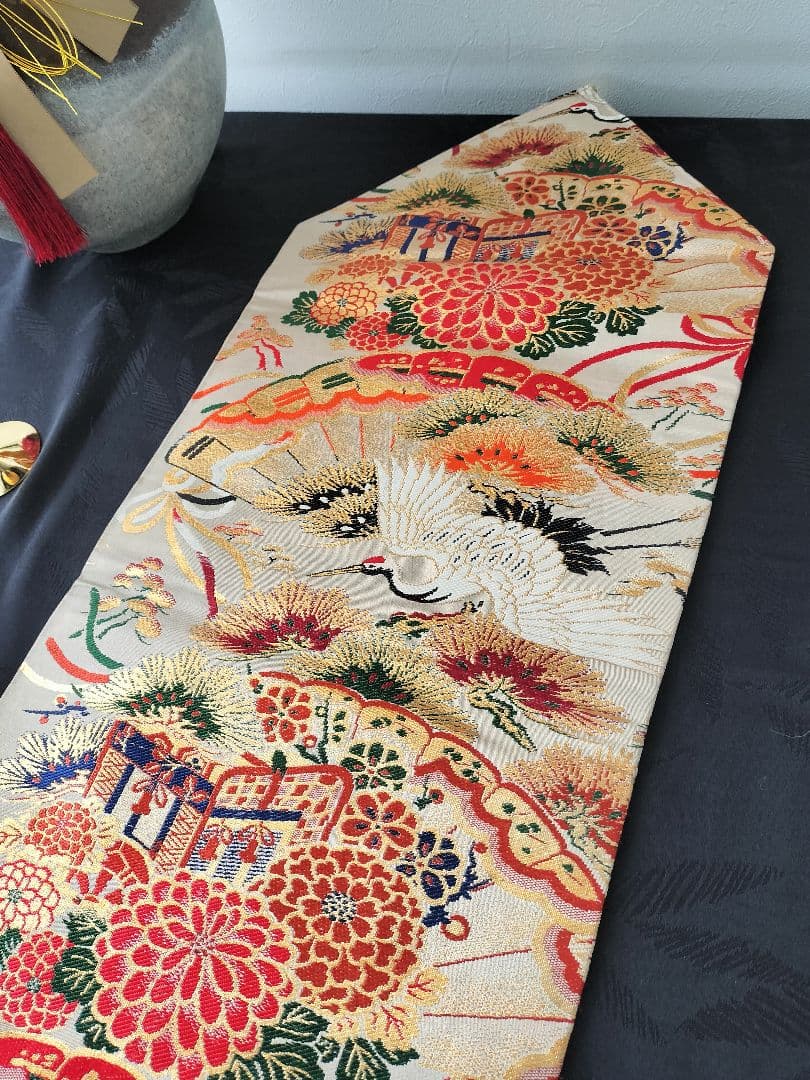 A836豪華刺繍‼️花嫁衣装帯‼️テーブルランナー1ｍ79cm