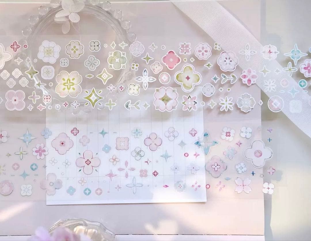 雀斑茶《花帘》海外マスキングテープ　マステ 【2232】