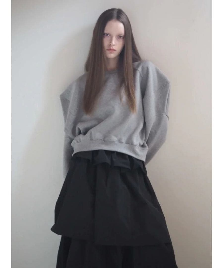 AMOMMA PUFF SLEEVE SWEAT裏起毛 グレー