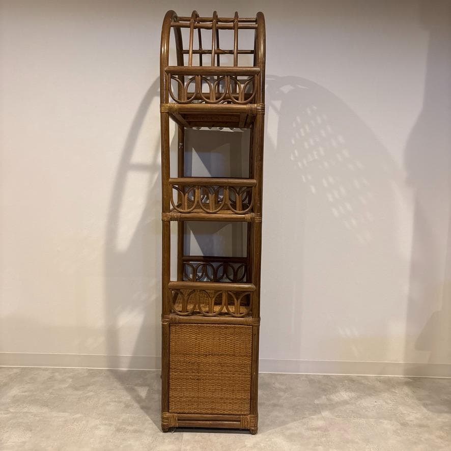 ラタン製アーチ型シェルフ