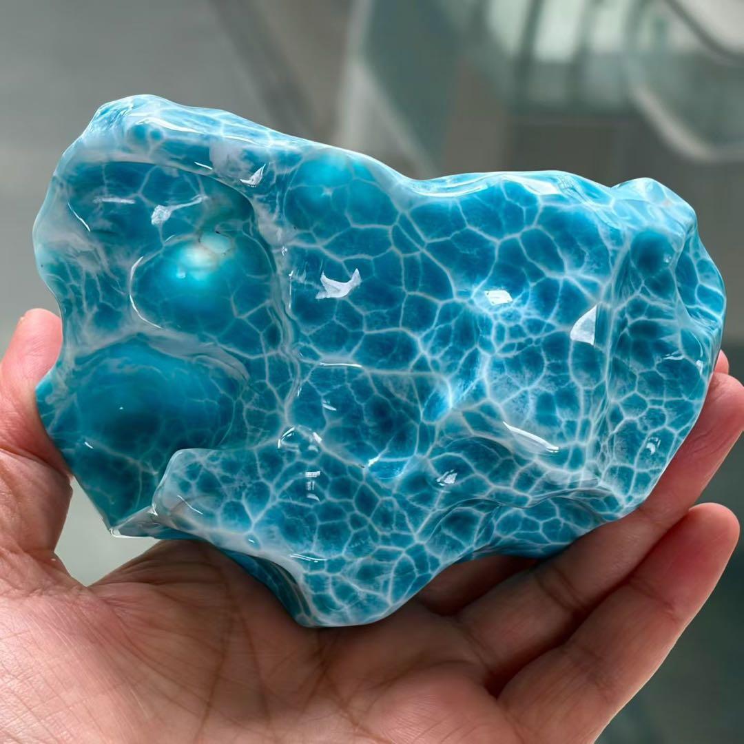 天然無処理　ラリマー ルース 原石 436.7g