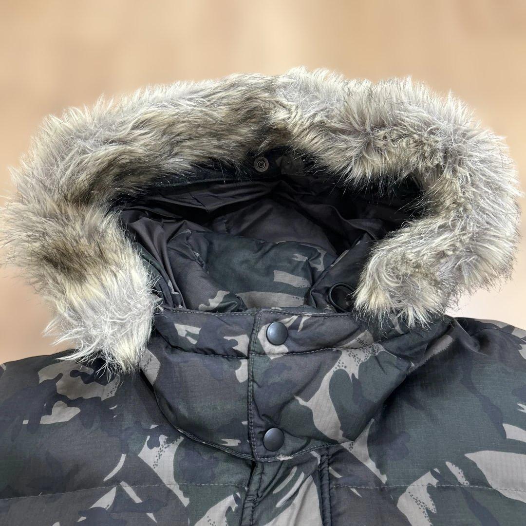 Y2K ファーダウンジャケット 迷彩　お兄系 フェアリーグランジ N2B 平成