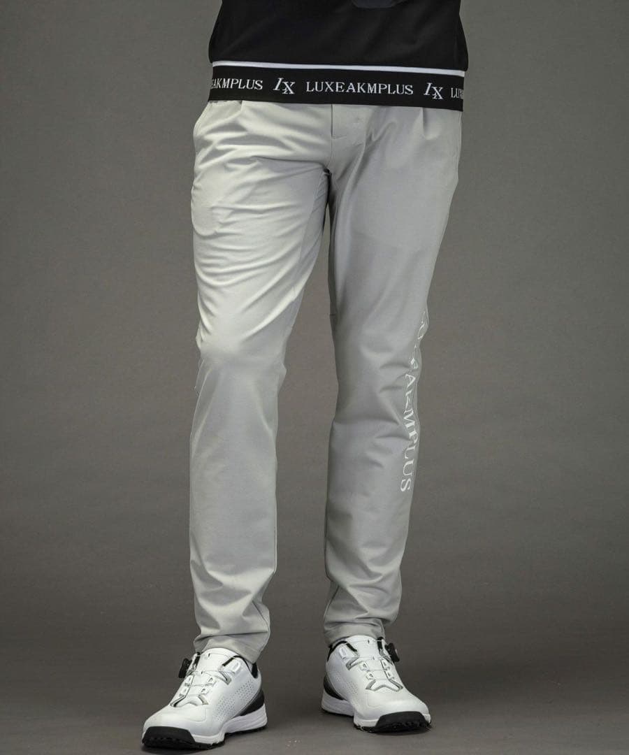 LUXEAKMPLUS メンズ ゴルフパンツ グレー Mサイズ 在庫SALE