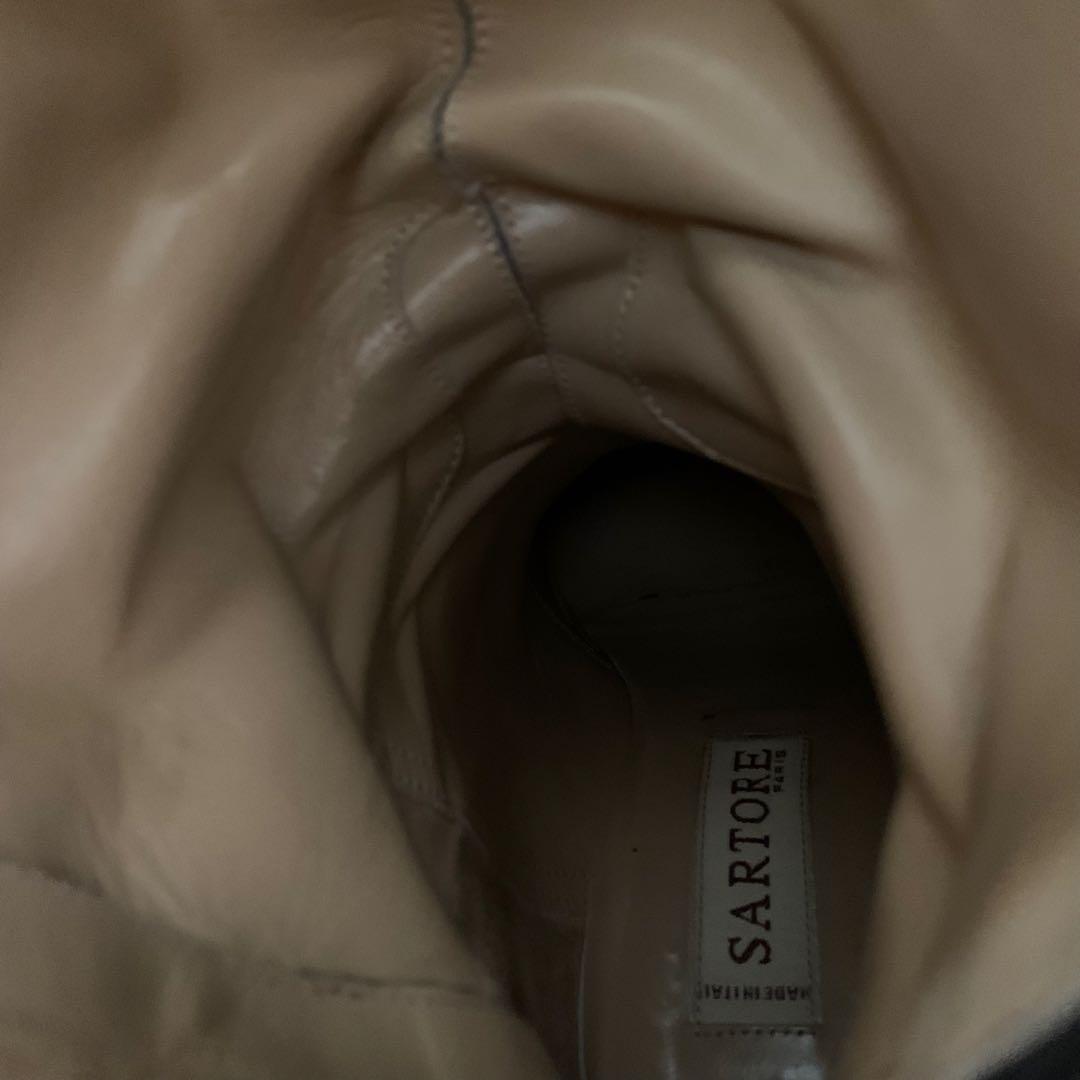 SARTORE サルトル　シングルバッグベルト　ジョッキーブーツ　ブラック