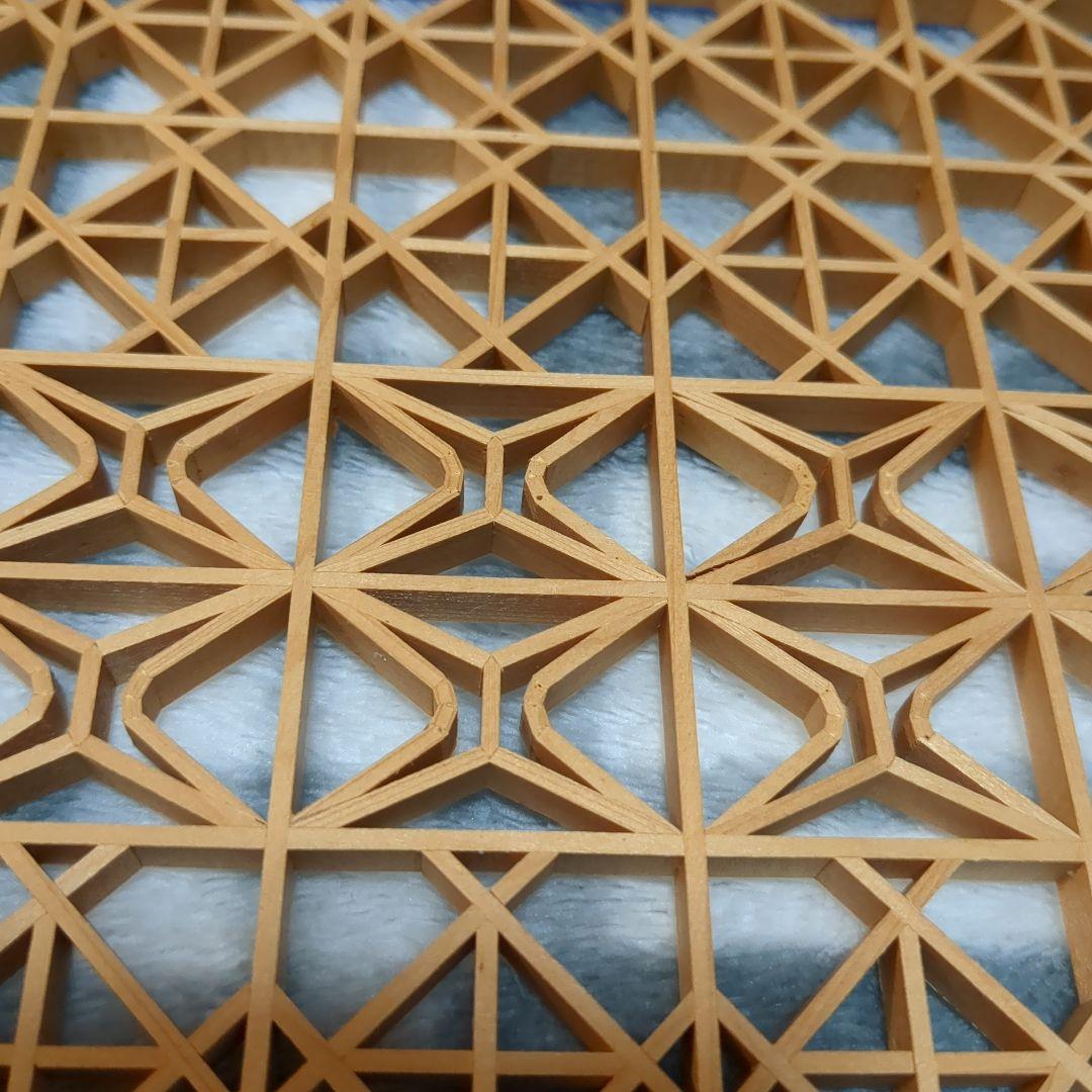 昭和レトロ 組子欄間 1枚 書院障子 建具 衝立 引戸 ガラス戸