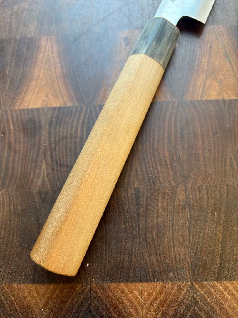 正本　築地　秀　切付　筋引　300mm 尺　包丁　和包丁　研ぎ済　朴水牛柄