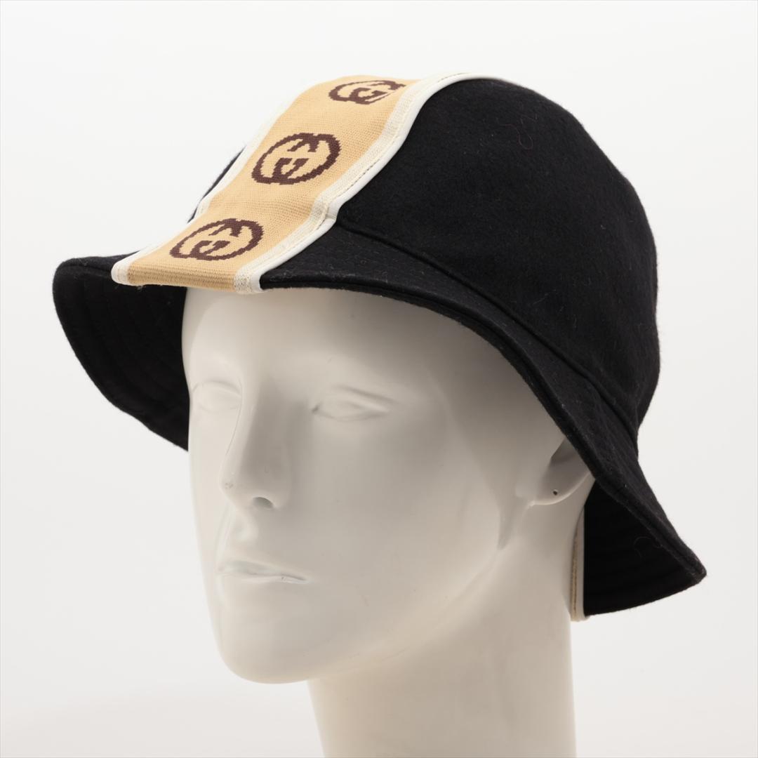 現行モデル GUCCI グッチ インターロッキングG ストライプ ウール ハット