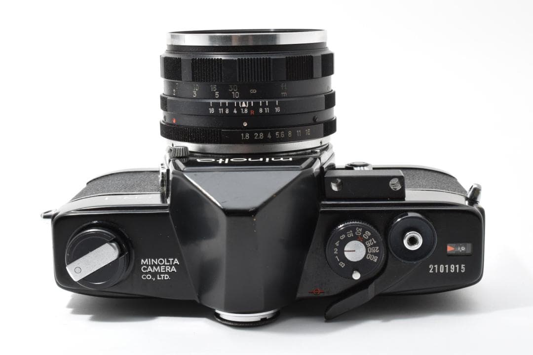 【希少なブラック 革ケース付】 ミノルタ SR-1+ 55mm F1.8 カメラ
