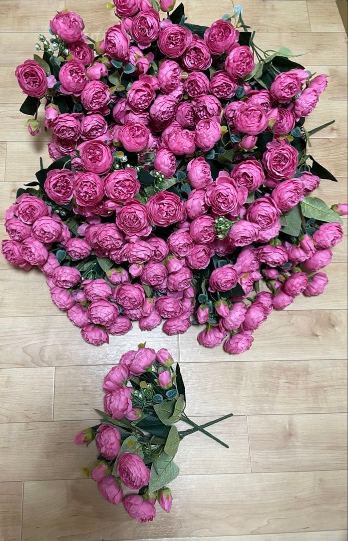 高砂 装花 造花 結婚式 挙式　ピンク　42本