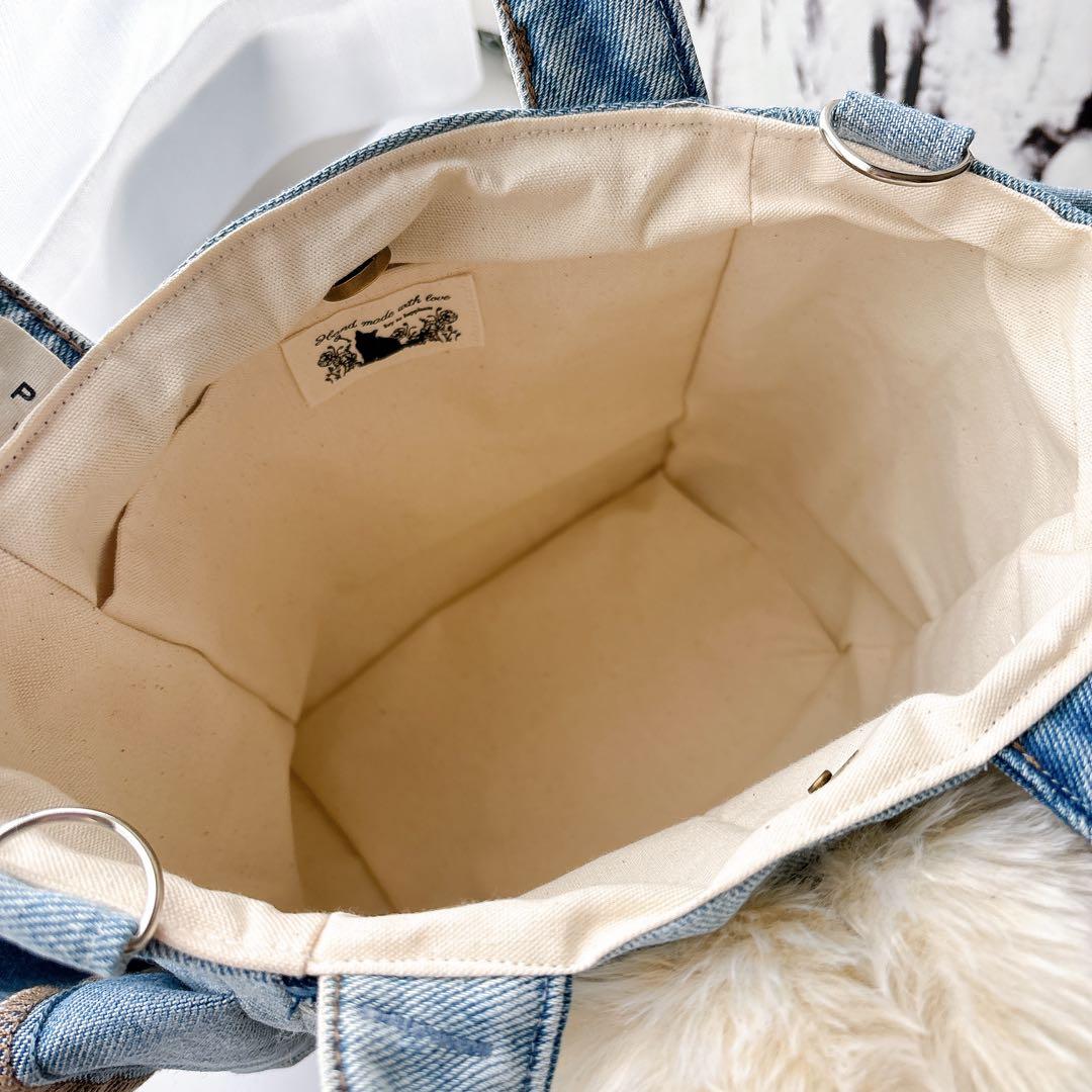 ね*】様 コヤンイサムチョン　デニム　トートバッグ　サンダーちゃん