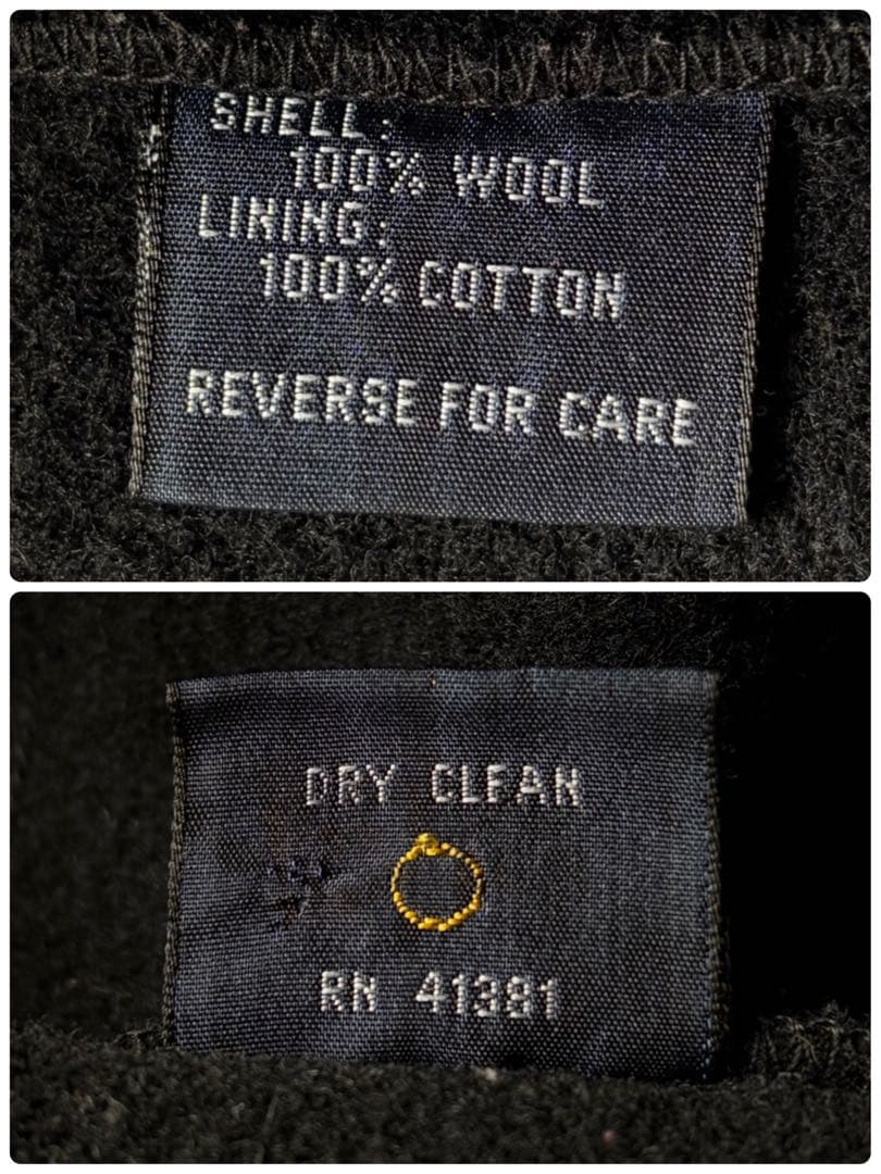 【90s 美品】ポロバイラルフローレン ダッフルコート ウール ブラック M