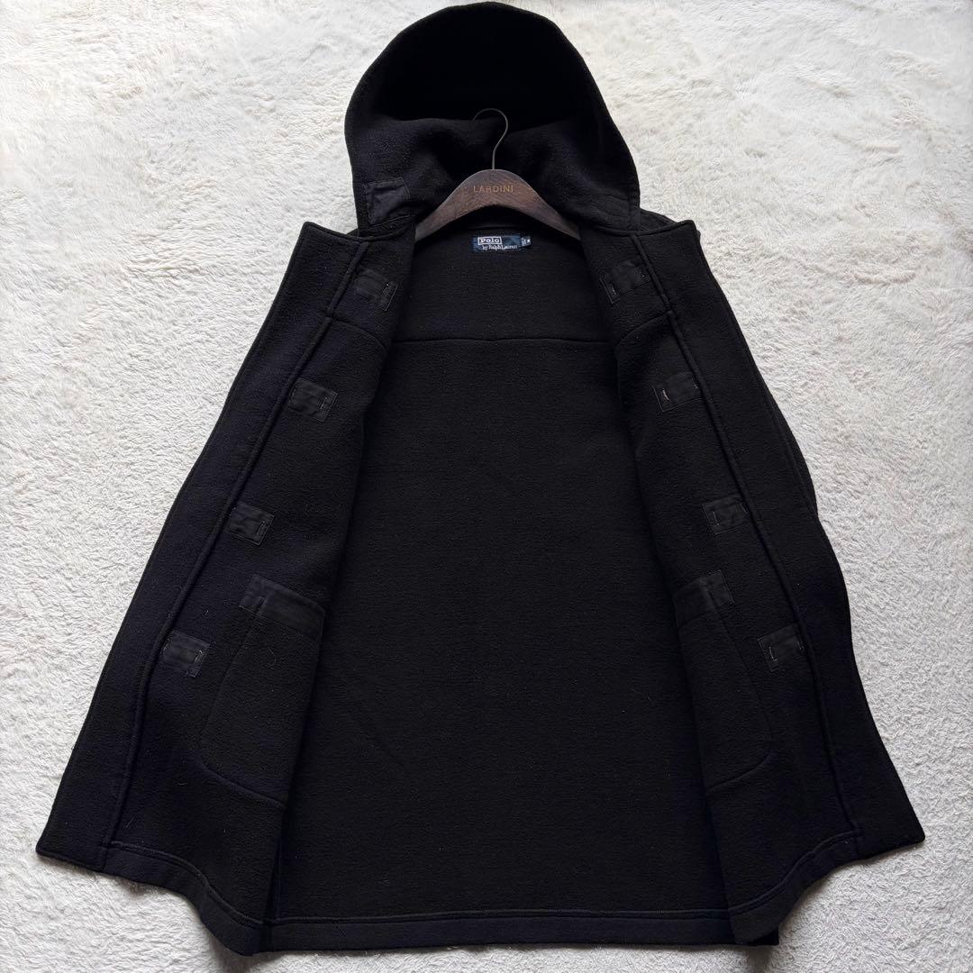 【90s 美品】ポロバイラルフローレン ダッフルコート ウール ブラック M