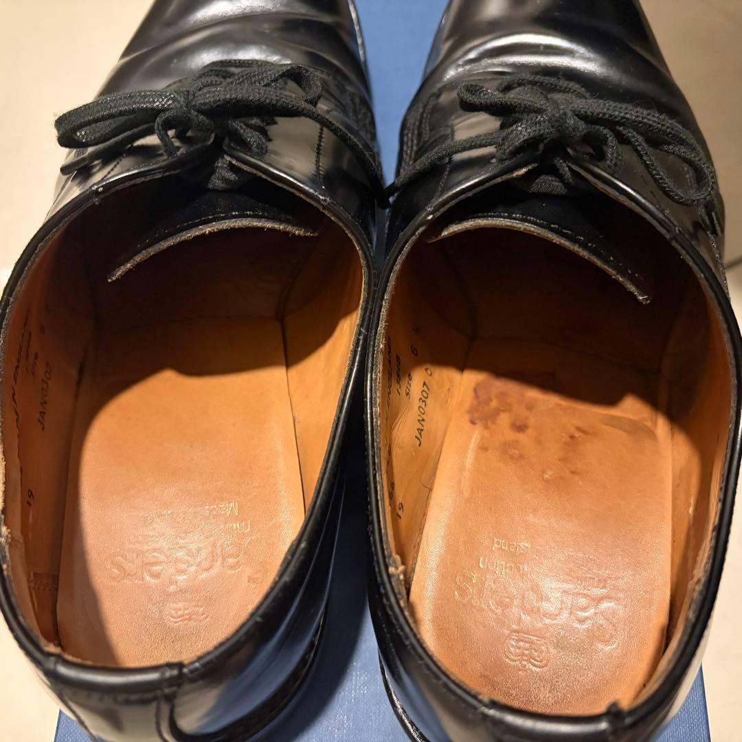 サンダース ミリタリー オフィサー プレーントゥ レザー シューズ