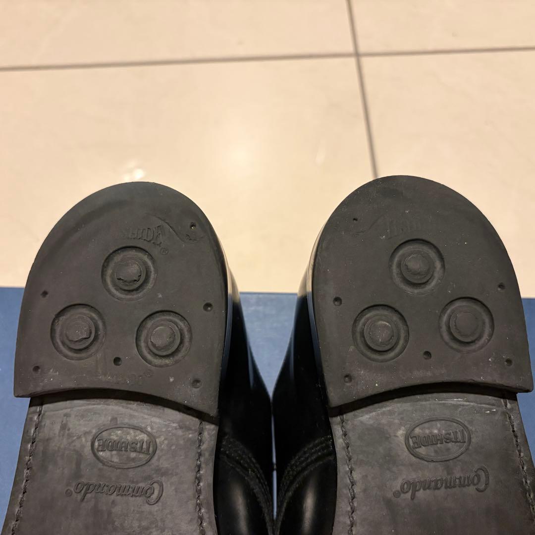 サンダース ミリタリー オフィサー プレーントゥ レザー シューズ