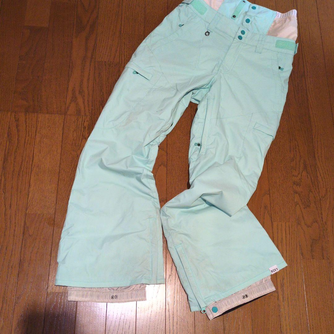 ROXY　スノボウェア　上下セット　Ｍ　小花柄　ブラック　ミントグリーン