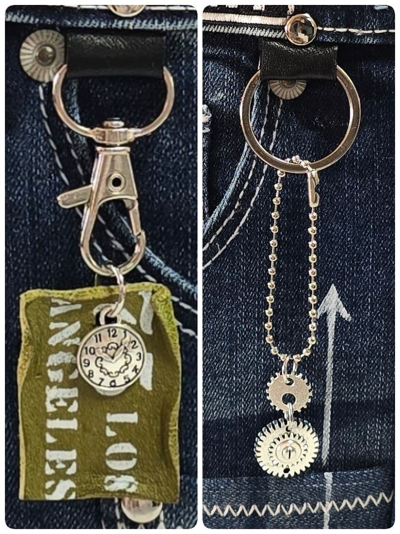 デニムリメイク 大きめ トートバッグ ❀サコッシュ❀ 底板付き