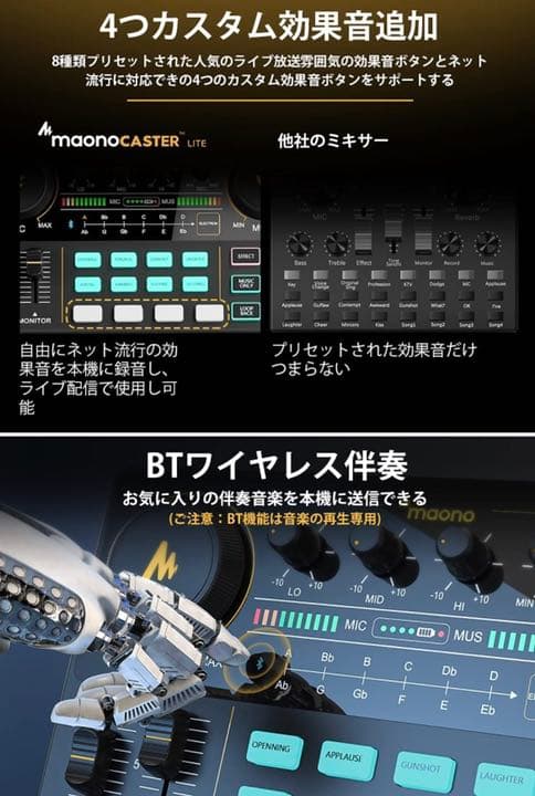 オーディオミキサー オーディオインターフェース Mixer ポッドキャスト