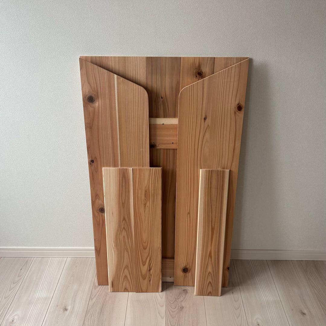 マルシェ•展示販売のレジ台に♪杉無垢材を使ったかわいいレジカウンター 折り畳み式