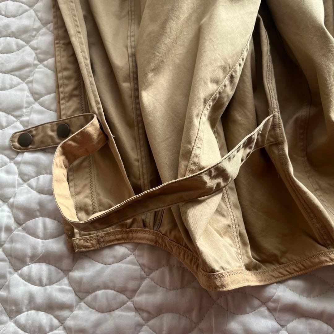 kapital 襟 コーデュロイ ジップアップ ロングコート ベージュ