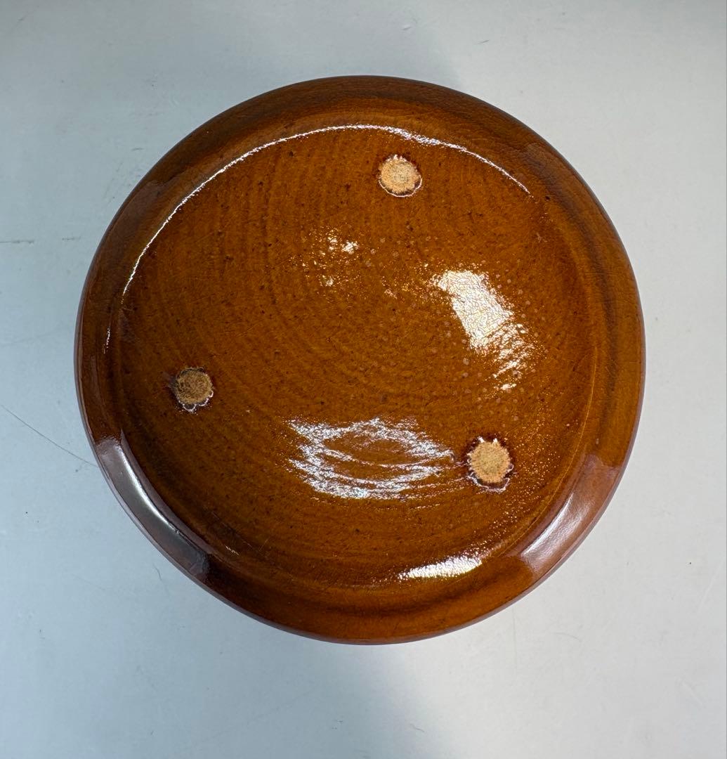 【中古品】十代大樋長左衛門造　布目大樋掛花入（共箱）