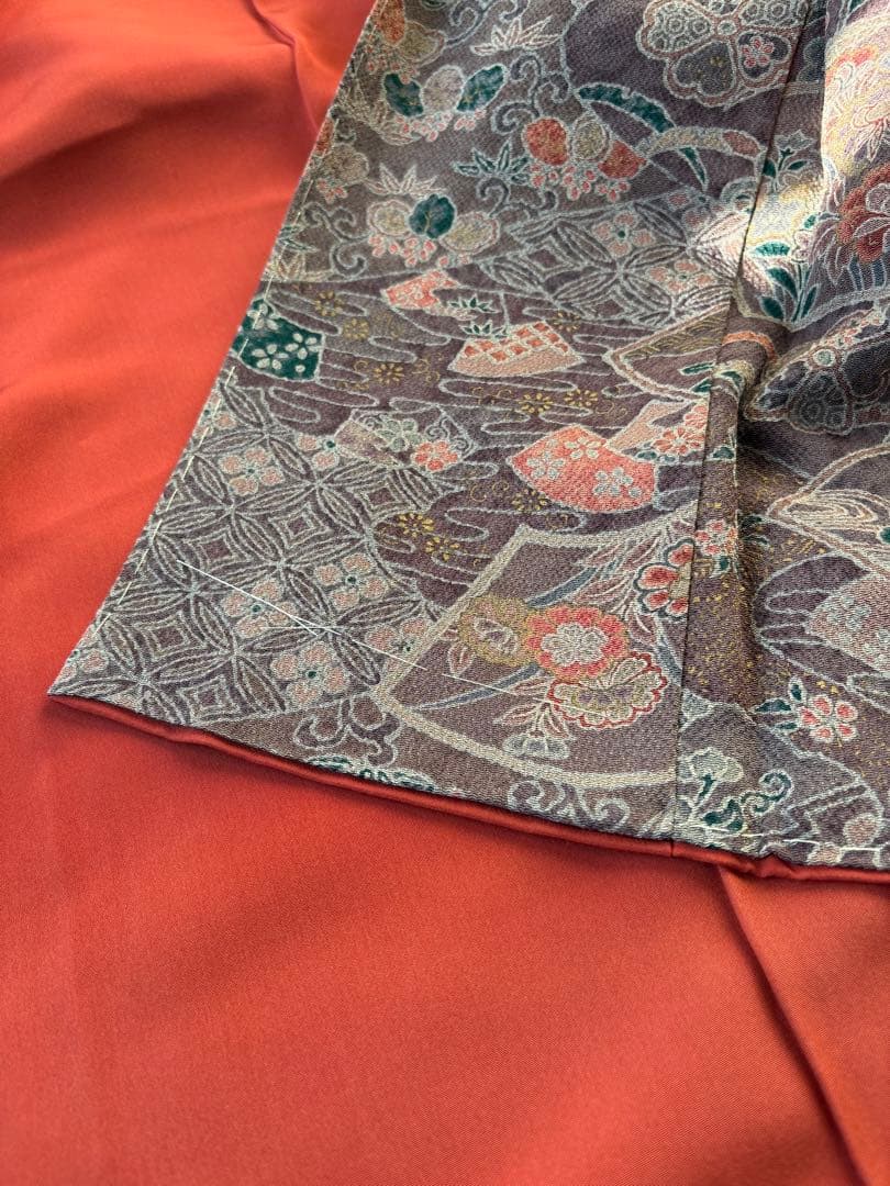 ❤️袷小紋正絹鬼シボ縮緬　やまと謹製新品保管　新品畳紙付き