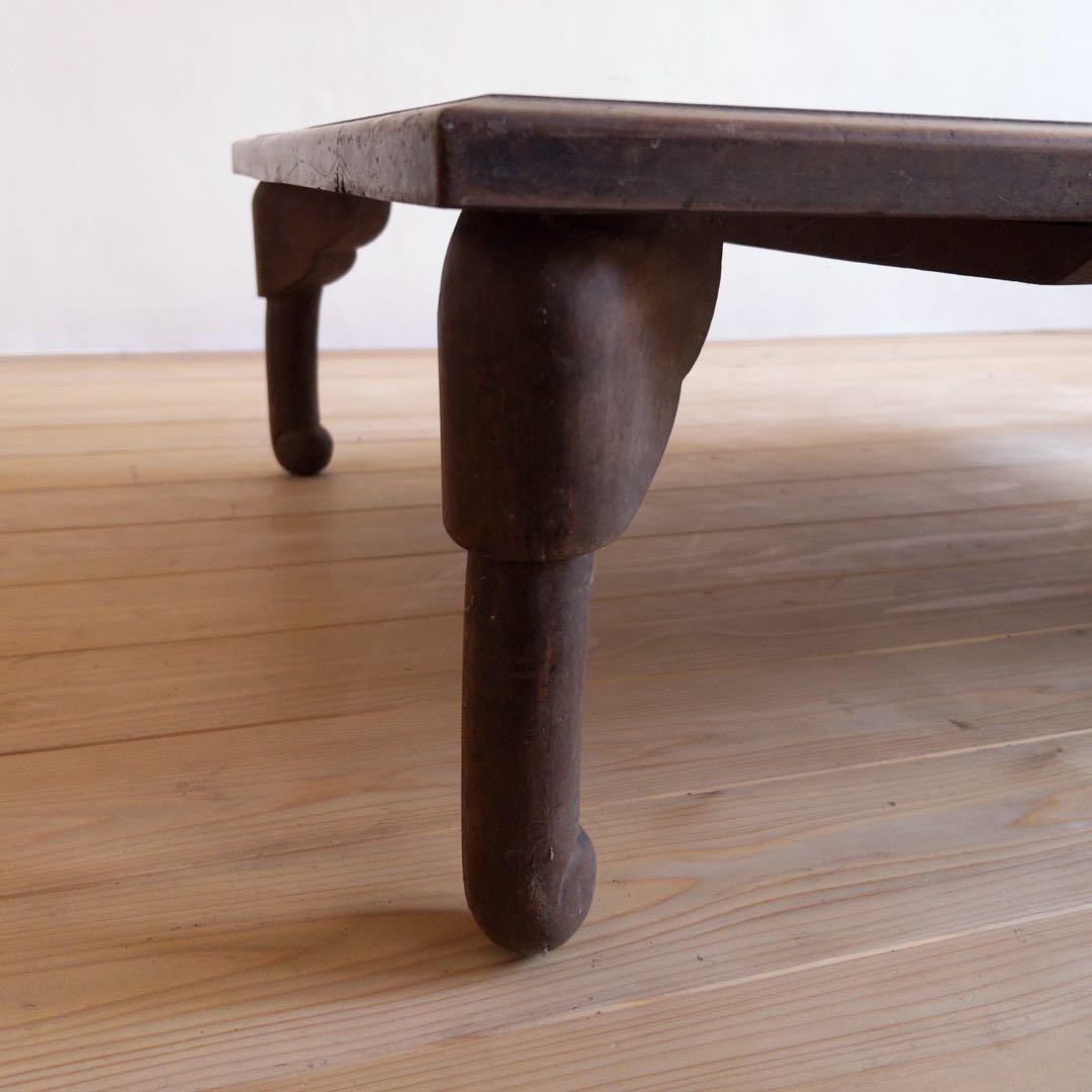 座卓　ちゃぶ台　テーブル　希少　無垢　幅115.5㎝　古道具　古家具