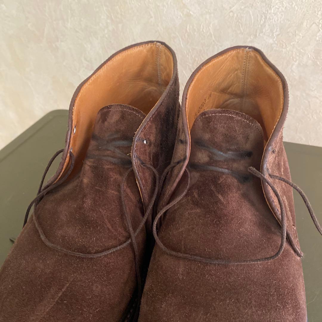 靴 ALDEN 1379 Brown Suede Chukka 7D 1/2