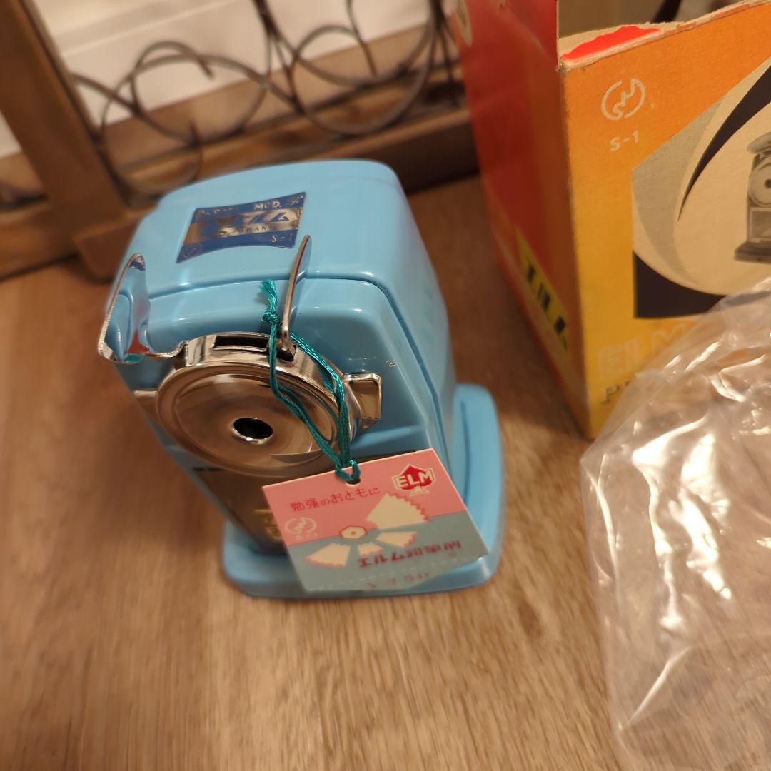 エルム⚪鉛筆削り⚪空色【新品●未使用品】【アンティーク】【希少】