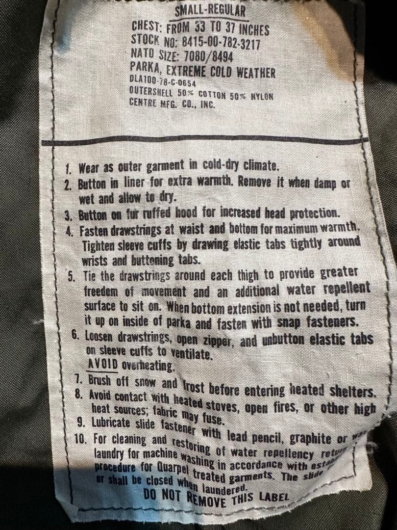 希少！美品 78年製 モッズコート m-65 フィッシュテールパーカー 70s