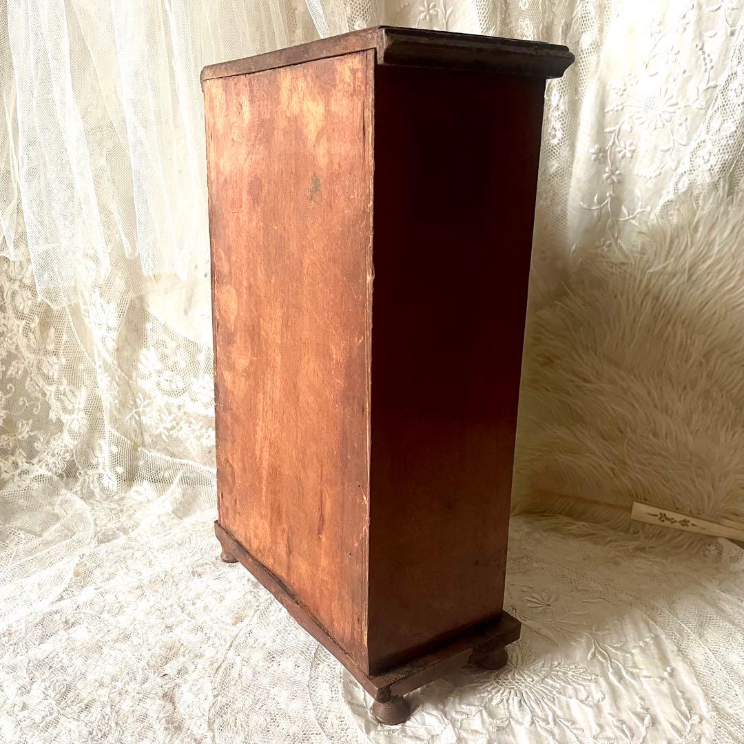 ドールキャビネット　フランスアンティーク　カップボード　ディネット　引き出し付き