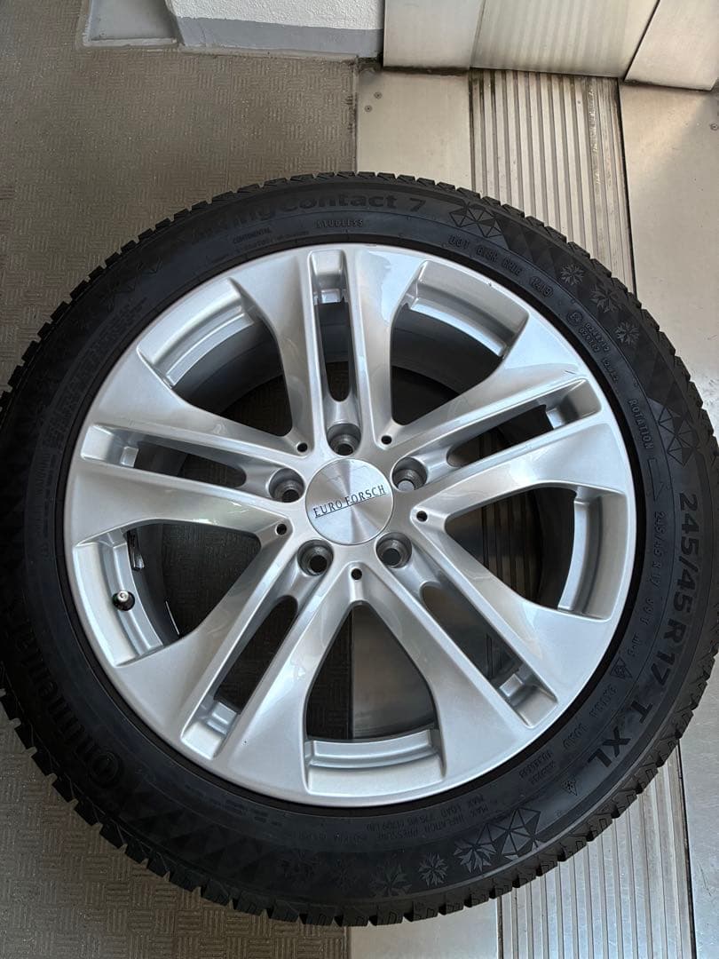 スタッドレス　コンチネンタル　ホイールセット　メルセデスベンツEクラスW212