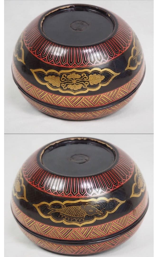 送料無料　江戸期豊楽焼『慶楽』銘　菓子器/食籠　箱付　本物保証　★大珍品★