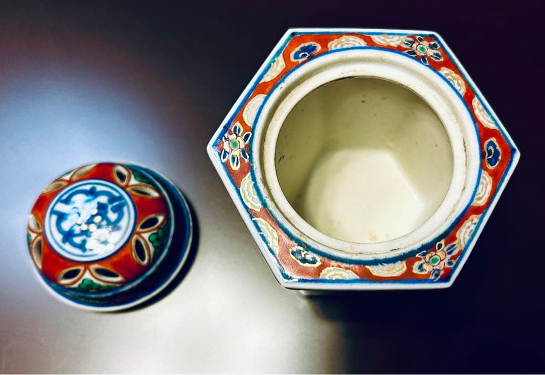 六面香炉　角福　陶器　骨董　美術品