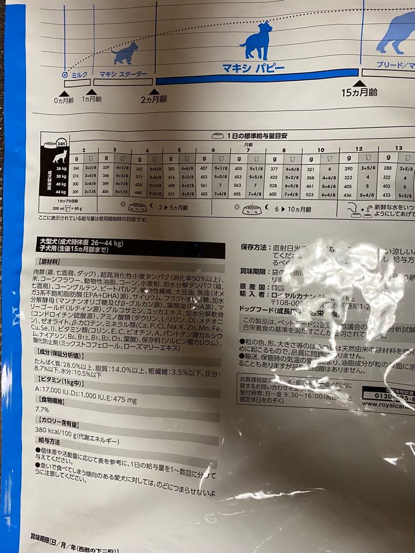 ロイヤルカナン マキシパピー16キロ