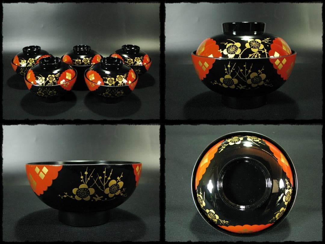 懐石道具揃え 小丸椀 煮物椀 他15種39点 茶道具 懐石家具 化粧箱 g10