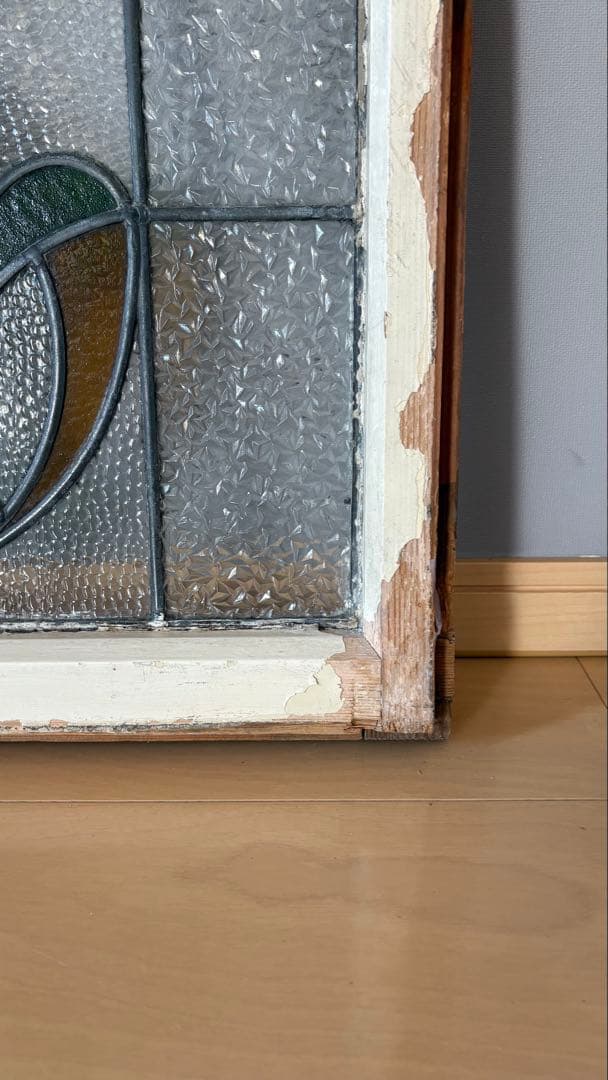 イギリスアンティーク ステンドグラス 窓枠 アンティーク　シャビーシック